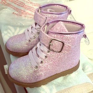 NIB Carters Purple Glitter boots sz7